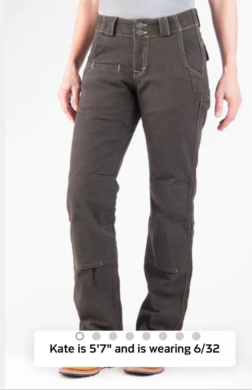 Dovetail Work Wear Brown Canvas Construction Pants Women 10